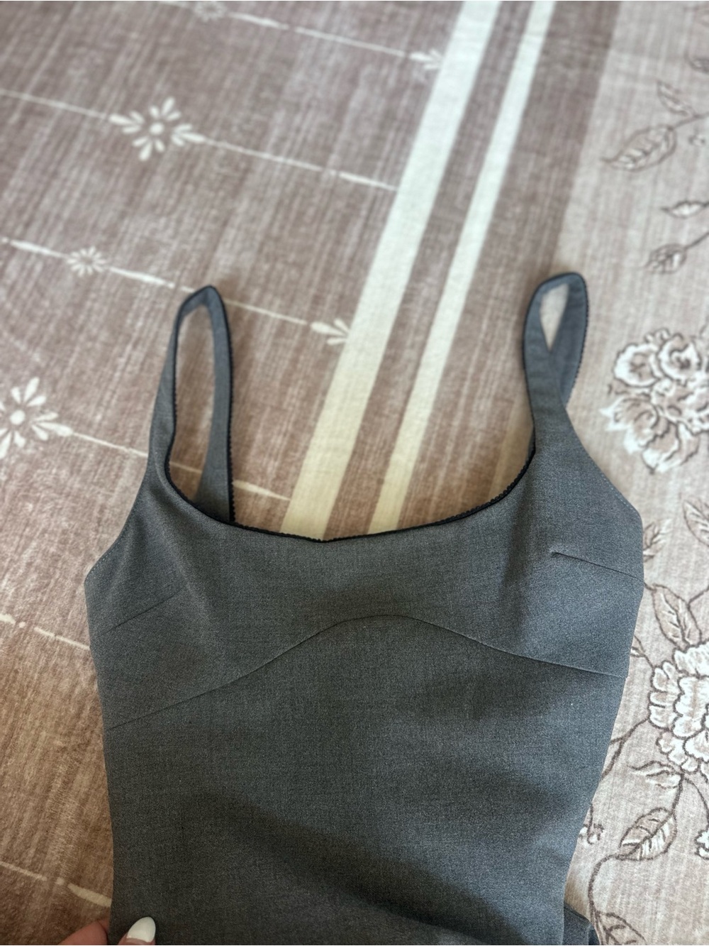 Zara Charcoal Gray Mini Bodycon Dress - Picture 3 of 5